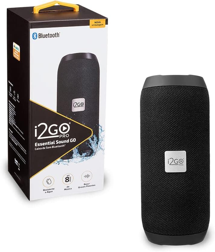 Caixa De Som Bluetooth Essential Sound Go i2GO 10W RMS Resistente à Água